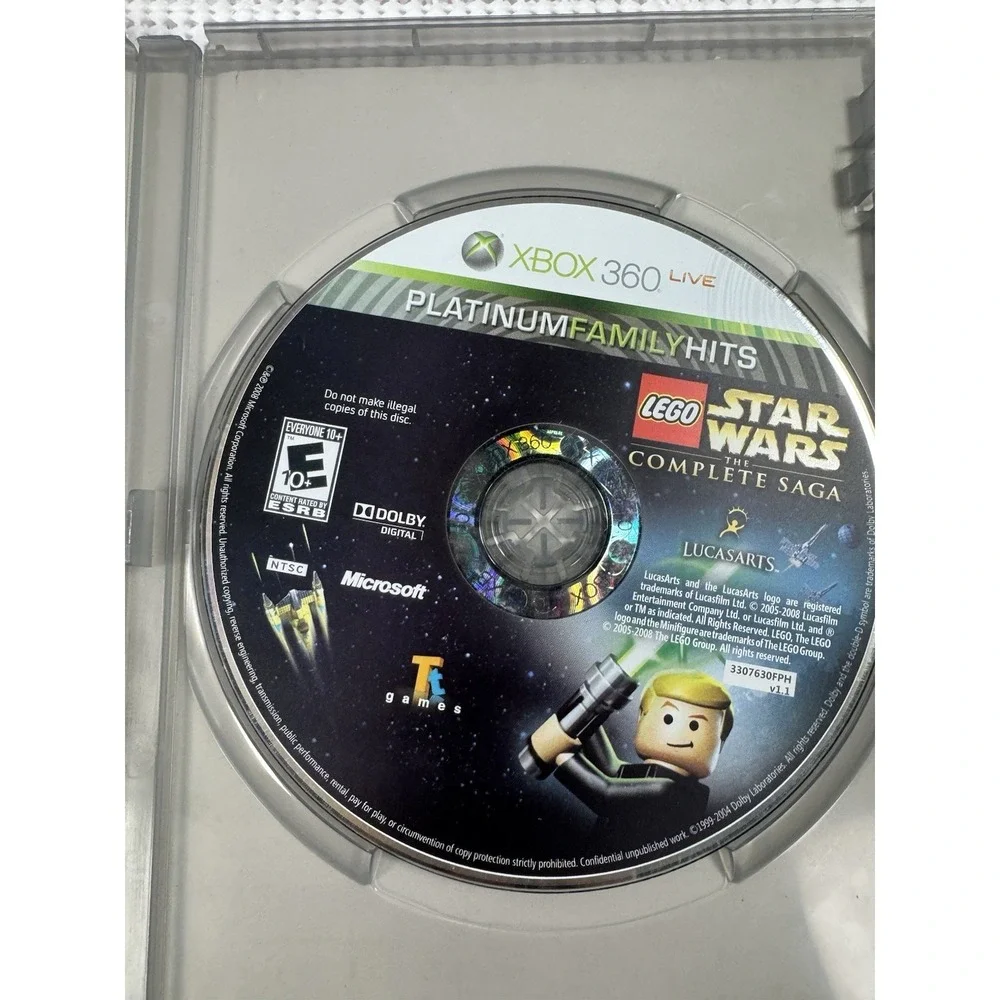 LEGO Star Wars Complete Saga Xbox 360 Platinum Hits Untested (B-2)
